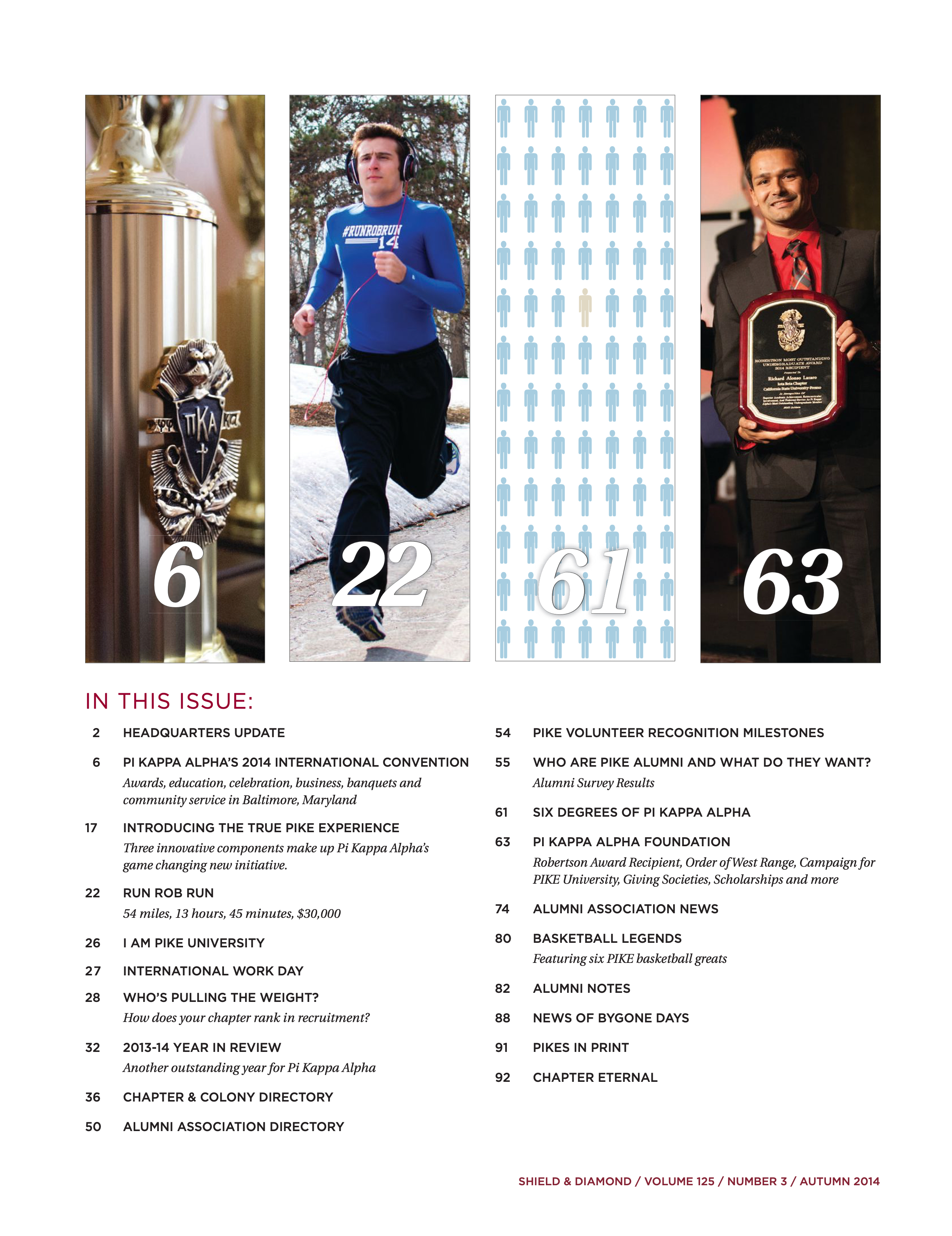 Shield & Diamond, Vol. 125, No. 3, Table of Contents